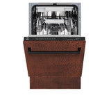 ZLINE 18" Tallac Series 3rd Rack Top Control Dishwasher with Traditional Handle, 51dBa [Color: Hand Hammered Copper] - (DWVHH18)