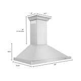 ZLINE Convertible Vent Wall Mount Range Hood in Stainless Steel with Crown Molding (KBCRN) - (KBCRN24)