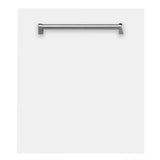 ZLINE 24 in. Top Control Dishwasher with Stainless Steel Tub and Traditional Style Handle, 52dBa (DW-24) [Color: White Matte] - (DWWM24)