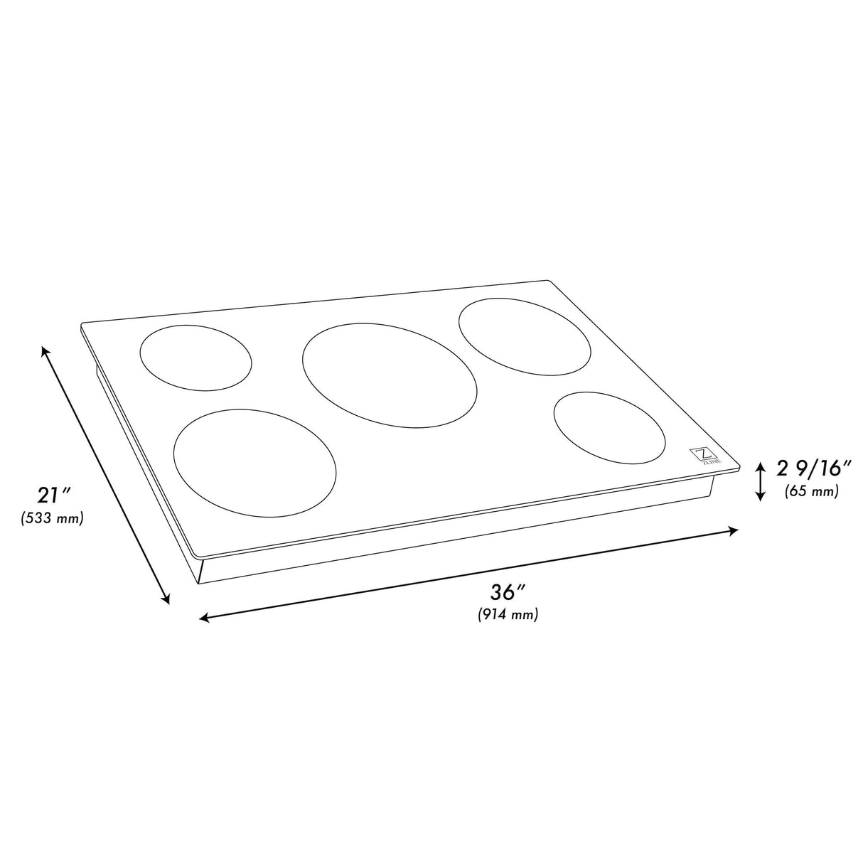 ZLINE 36 in. Induction Cooktop with 5 burners (RCIND-36) - (RCIND36)