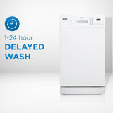 Danby 18" Wide Built-in Dishwasher in White - (DDW1804EW)