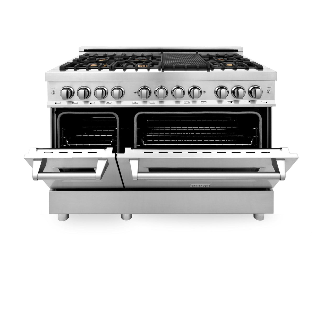 ZLINE 48 in. Dual Fuel Range with Gas Stove and Electric Oven in Stainless Steel (RA48) [Color: DuraSnow Stainless Steel] - (RASN48)