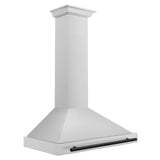 ZLINE 36 in. Autograph Edition Convertible Stainless Steel Range Hood with Stainless Steel Shell [Color: Matte Black Accents] - (KB4STZ36MB)