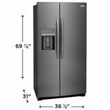 Frigidaire Gallery 22.3 Cu. Ft. 36" Counter Depth Side by Side Refrigerator - (GRSC2352AD)