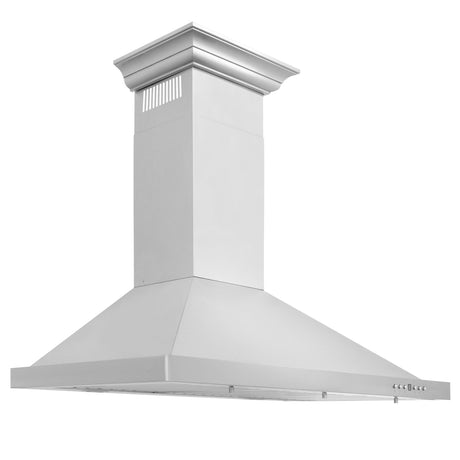 ZLINE Convertible Vent Wall Mount Range Hood in Stainless Steel with Crown Molding (KBCRN) - (KBCRN24)