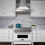 ZLINE DuraSnow Stainless Steel Range Hood With White Matte Shell (8654WM) - (8654WM36)