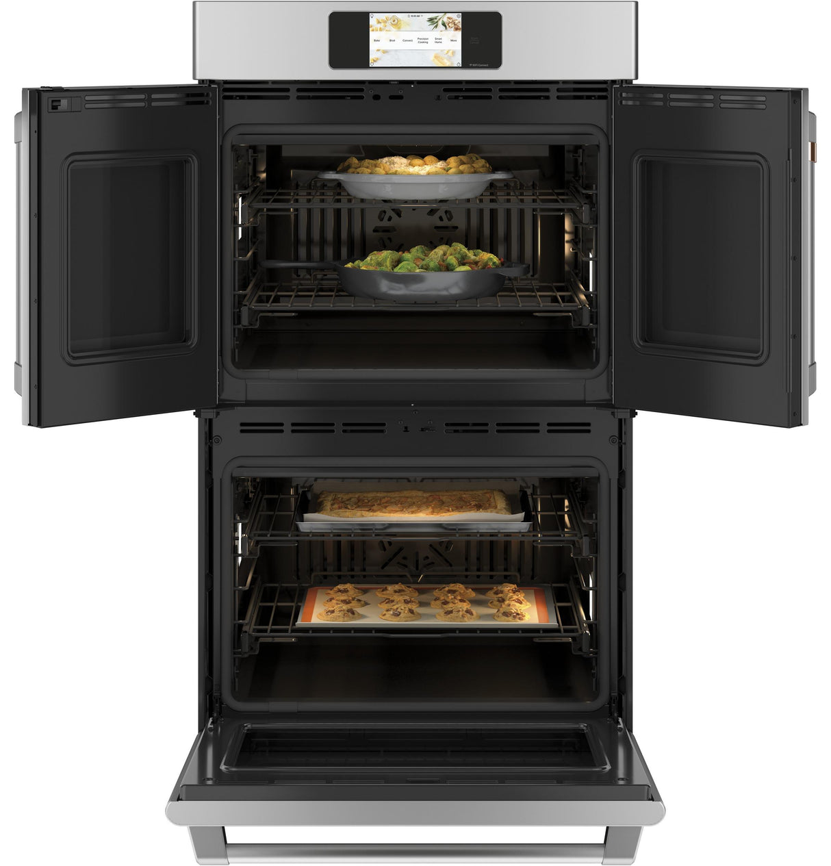 Caf(eback)(TM) Professional Series 30" Smart Built-In Convection French-Door Double Wall Oven - (CTD90FP2NS1)