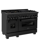 ZLINE 48 in. Black Stainless 6.0 cu. ft. 7 Gas Burner/Electric Oven Range (RAB-BR-48) - (RABBR48)