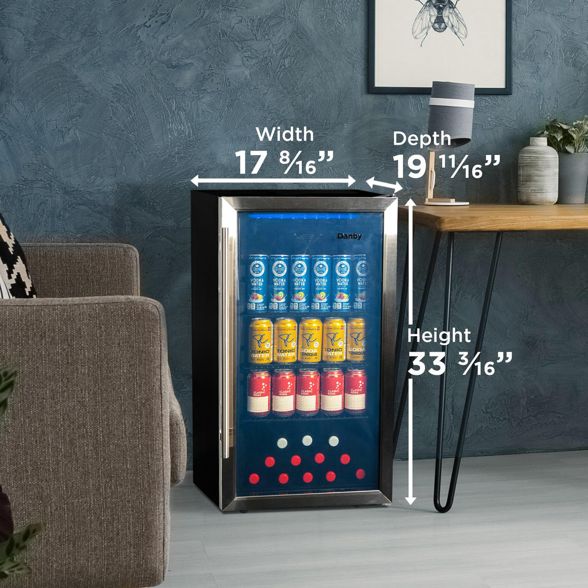 Danby 3.1 cu. ft. Free-Standing Beverage Center in Stainless Steel - (DBC117A2BSSDD6)