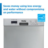 Danby 18" Wide Built-in Dishwasher in Stainless Steel - (DDW18D1ESS)