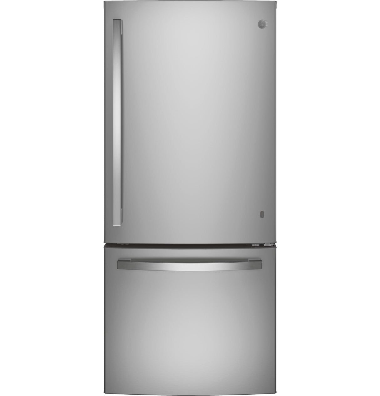 GE(R) ENERGY STAR(R) 21.0 Cu. Ft. Bottom-Freezer Refrigerator - (GDE21EYKFS)