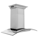 ZLINE Wall Mount Range Hood in Stainless Steel with Built-in ZLINE CrownSound Bluetooth Speakers (KZCRN-BT) - (KZCRNBT36)