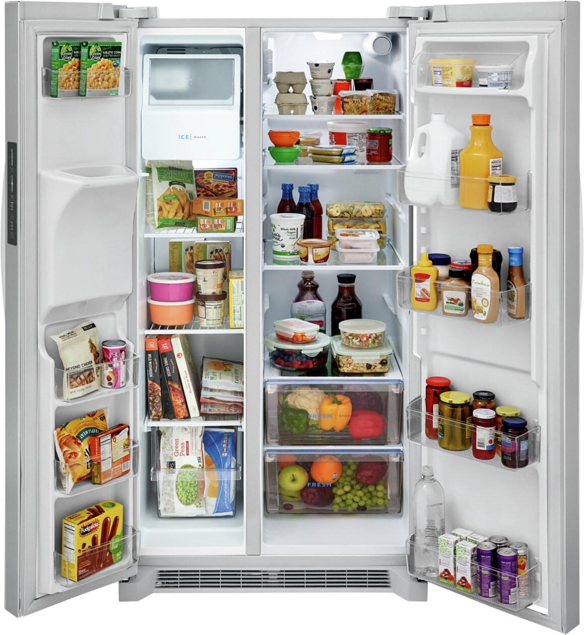 Frigidaire 25.6 Cu. Ft. 36" Standard Depth Side by Side Refrigerator - (FRSS2623AW)