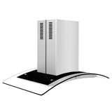 ZLINE Convertible Vent Island Mount Range Hood in Stainless Steel & Glass (GL14i) - (GL14I30)