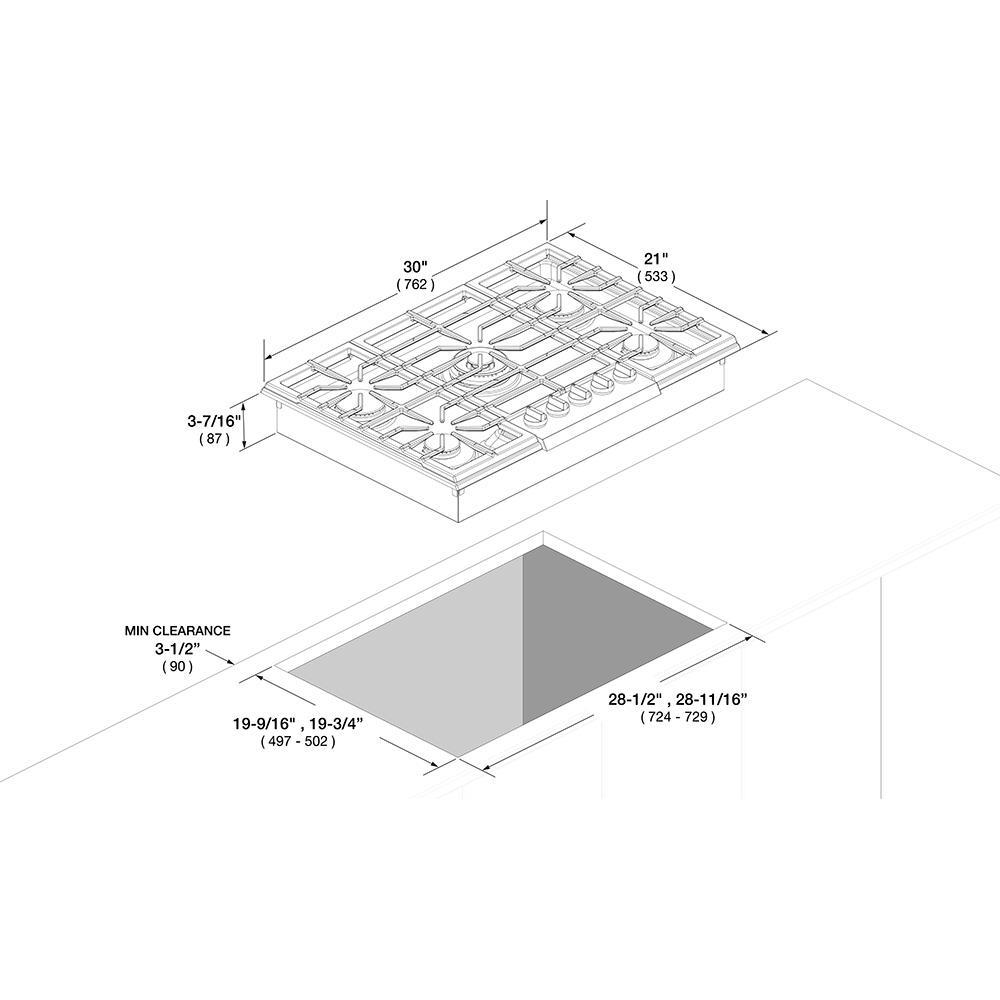 30" GAS COOKTOP - (F4PGK305S1)