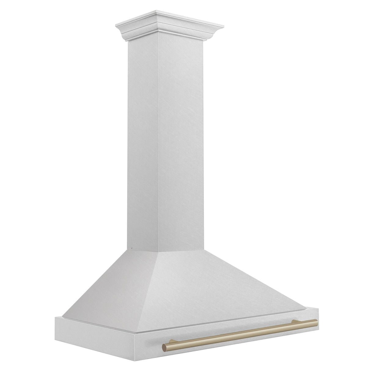 ZLINE 36 in. Autograph Edition Convertible Fingerprint Resistant DuraSnow' Stainless Steel Range Hood [Color: Champagne Bronze Accents] - (KB4SNZ36CB)