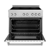 ZLINE 36" 4.6 cu. ft. Induction Range with a 5 Element Stove and Electric Oven (RAINDS-36) [Color: DuraSnow] - (RAINDSSN36)