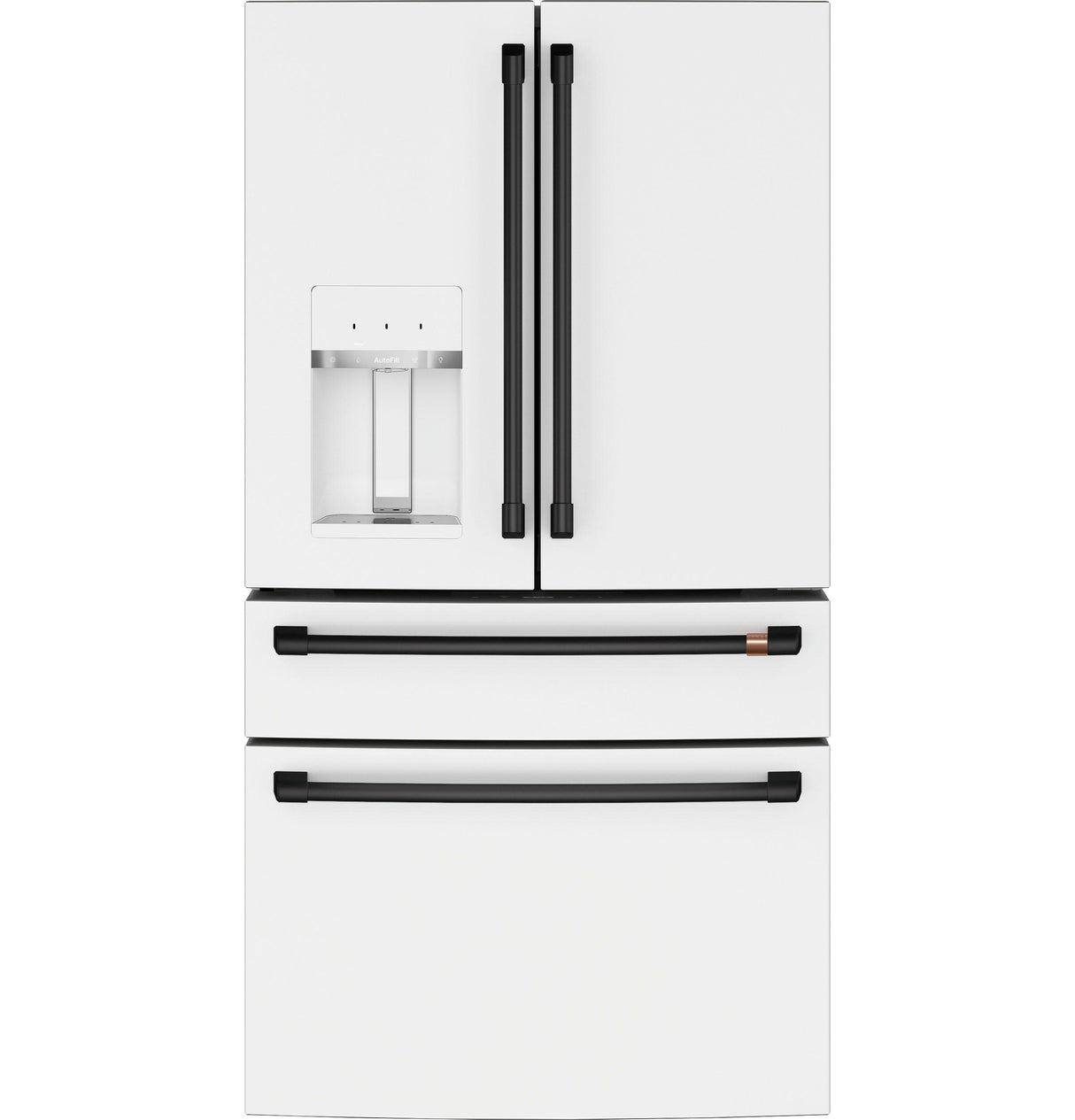 Caf(eback)(TM) ENERGY STAR(R) 22.3 Cu. Ft. Smart Counter-Depth 4-Door French-Door Refrigerator - (CXE22DP4PW2)