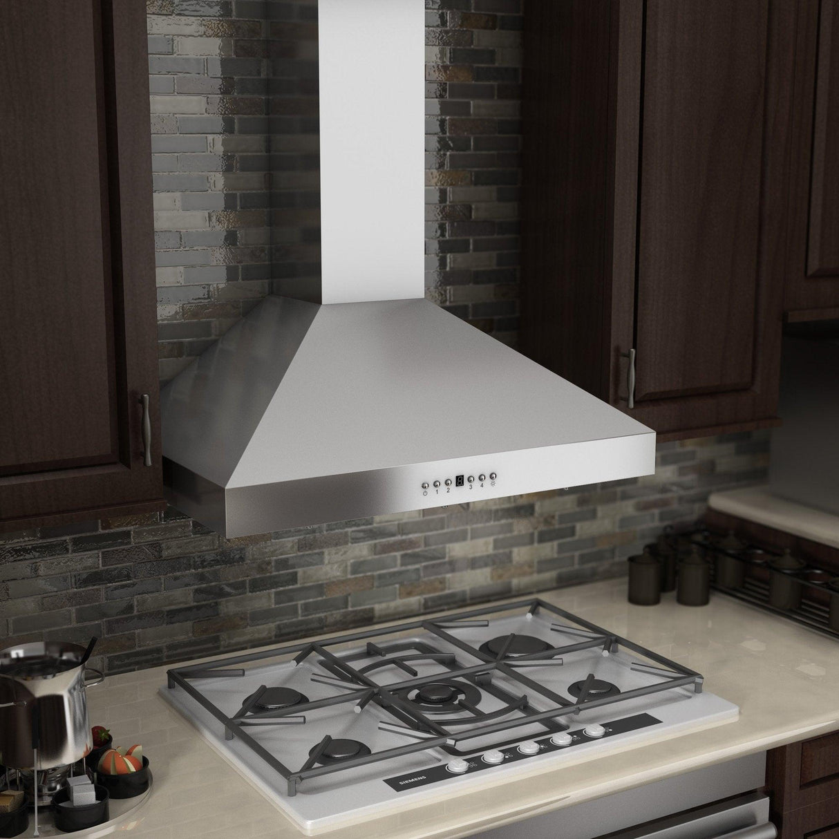 ZLINE Convertible Vent Wall Mount Range Hood in Stainless Steel with Crown Molding (KL3CRN) - (KL3CRN30)