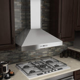 ZLINE Convertible Vent Wall Mount Range Hood in Stainless Steel with Crown Molding (KL3CRN) - (KL3CRN36)