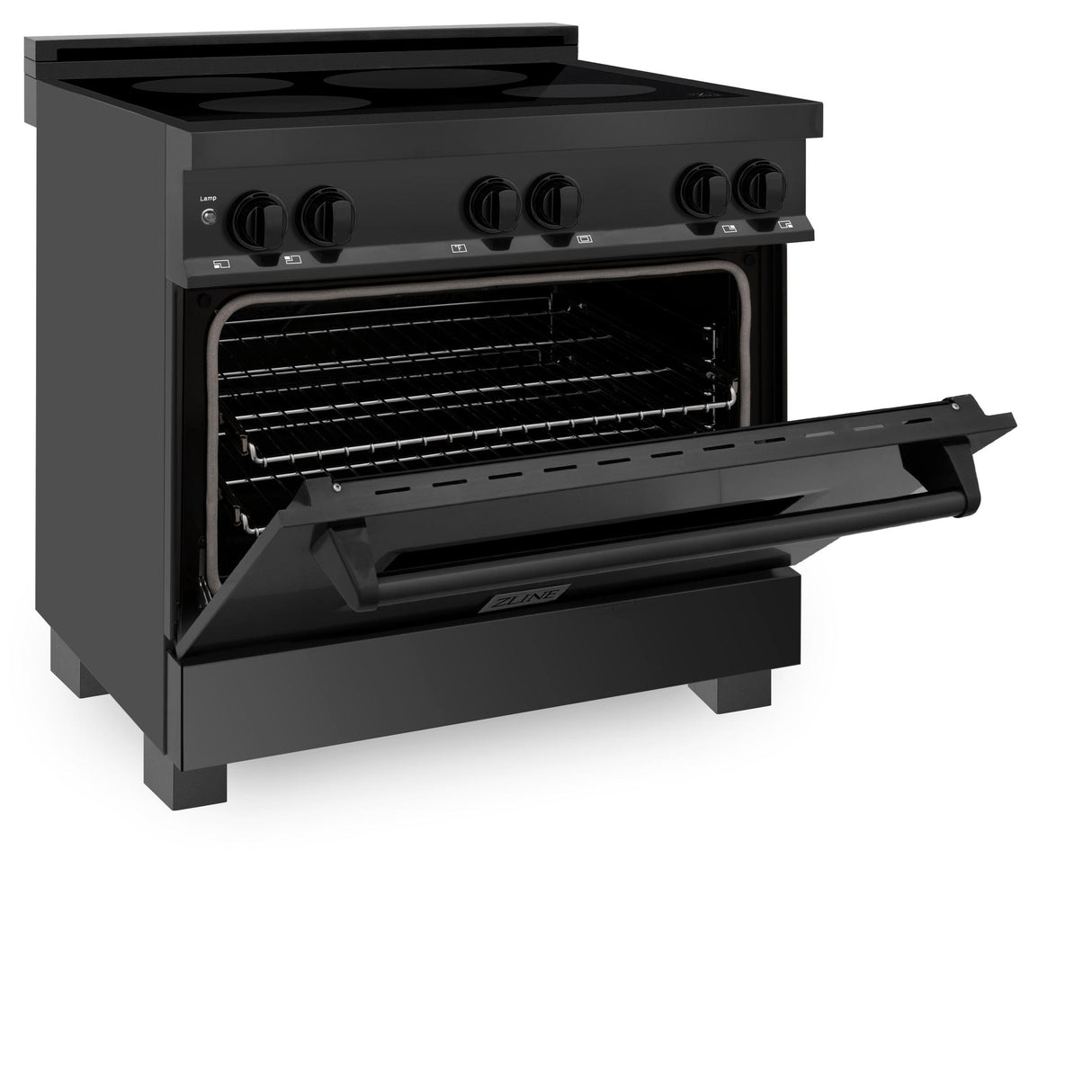 ZLINE 36" 4.6 cu. ft. Induction Range with a 5 Element Stove and Electric Oven in Black Stainless Steel (RAIND-BS-36) - (RAINDBS36)