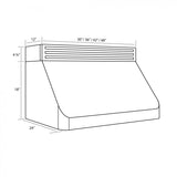 ZLINE Recirculating Under Cabinet Range Hood in Stainless Steel (RK520) - (RK52036)