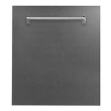 ZLINE 24 in. Top Control Dishwasher with Stainless Steel Tub and Traditional Style Handle, 52dBa (DW-24) [Color: DuraSnow Stainless Steel] - (DWSNH24)