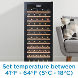 Danby 94 Bottle Free-Standing Wine Cooler in Black - (DWC94L1B)