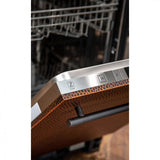 ZLINE 24 in. Top Control Dishwasher with Stainless Steel Tub and Modern Style Handle, 52dBa (DW-24) [Color: Hand Hammered Copper] - (DWHH24)