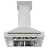 36 in. ZLINE Autograph Edition Stainless Steel Range Hood with Stainless Steel Shell and Handle (8654STZ-36) [Color: Champagne Bronze] - (8654STZ36CB)