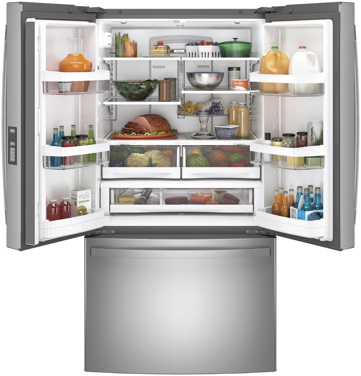 GE(R) ENERGY STAR(R) 28.7 Cu. Ft. Fingerprint Resistant French-Door Refrigerator - (GNE29GYNFS)