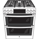 GE Profile(TM) 30" Smart Slide-In Front-Control Gas Double Oven Convection Fingerprint Resistant Range - (PGS960YPFS)