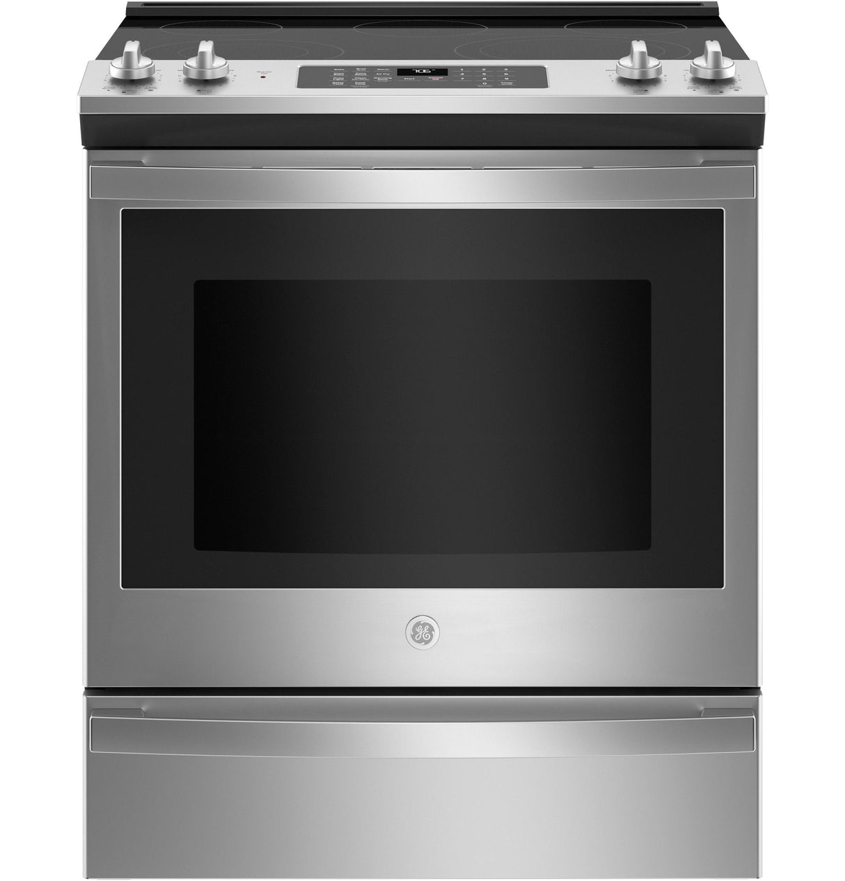 GE(R) 30" Slide-In Electric Convection Range with No Preheat Air Fry - (JS760SPSS)