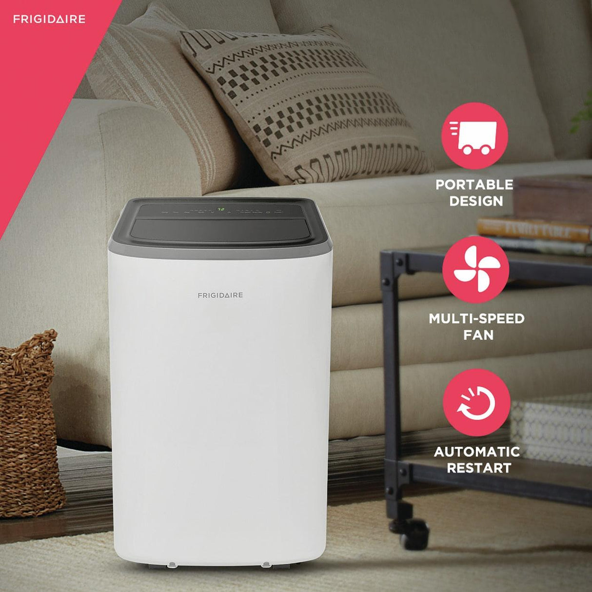 Frigidaire 3-in-1 Heat/Cool Portable Room Air Conditioner 14,000 BTU (ASHRAE) / 10,000 BTU (DOE) - (FHPH142AC1)