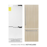 ZLINE 30" 16.1 cu. ft. Panel Ready Built-In 2-Door Bottom Freezer Refrigerator with Internal Water and Ice Dispenser (RBIV-30) - (RBIV30)