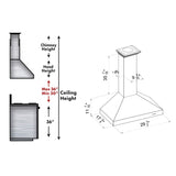 ZLINE Wall Mount Range Hood in DuraSnow Stainless Steel (8KL3S) - (8KL3S36)