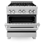 ZLINE 30 in. 4.0 cu. ft. Dual Fuel Range with Gas Stove and Electric Oven in All DuraSnow Stainless Steel with Color Door Options (RAS-SN-30) [Color: DuraSnow Stainless Steel] - (RASSN30)