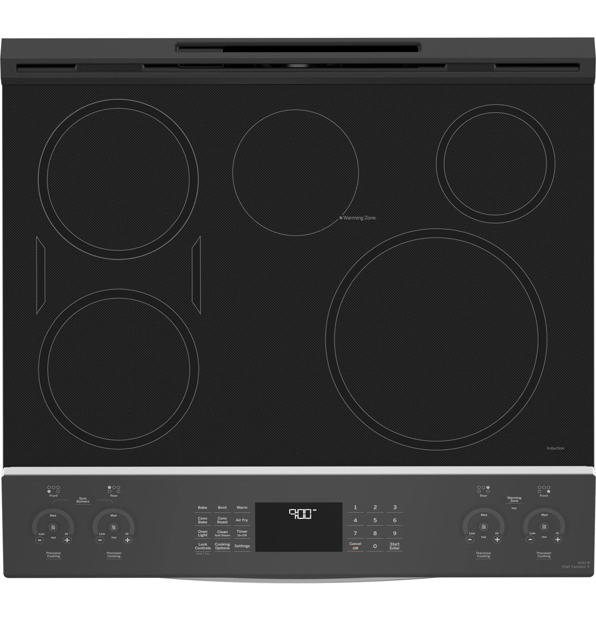 GE Profile(TM) 30" Smart Slide-In Fingerprint Resistant Front-Control Induction and Convection Range with No Preheat Air Fry - (PHS930YPFS)