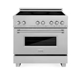 ZLINE 36" 4.6 cu. ft. Induction Range with a 5 Element Stove and Electric Oven (RAINDS-36) [Color: DuraSnow] - (RAINDSSN36)