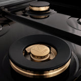 ZLINE 48 in. 6.0 cu. ft. Electric Oven and Gas Cooktop Dual Fuel Range with Griddle and Brass Burners in Fingerprint Resistant Stainless (RAS-SN-BR-GR-48) - (RASSNBRGR48)