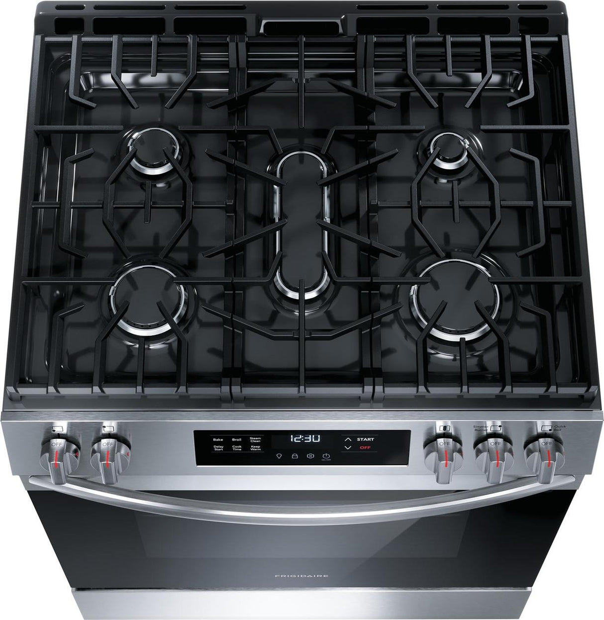 Frigidaire 30" Front Control Gas Range with Quick Boil - (FCFG3062AS)