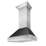 ZLINE Ducted DuraSnow Stainless Steel Range Hood with Oil Rubbed Bronze Shell (8654ORB) - (8654ORB30)