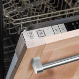 ZLINE 24 in. Top Control Dishwasher with Stainless Steel Tub and Traditional Style Handle, 52dBa (DW-24) [Color: Unfinished Wood] - (DWUFH24)