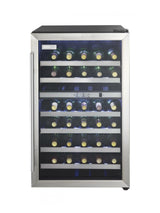 Danby Designer 38 Bottle Free-Standing Wine Cooler in Black Stainless Steel - (DWC114BLSDD)