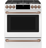 Caf(eback)(TM) 30" Smart Slide-In, Front-Control, Gas Range with Convection Oven - (CGS700P4MW2)