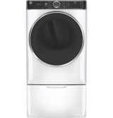 GE(R) ENERGY STAR(R) 7.8 cu. ft. Capacity Smart Front Load Gas Dryer with Steam and Sanitize Cycle - (GFD85GSSNWW)