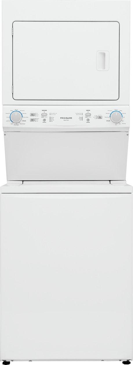 Frigidaire Electric Long Vent Stacked Laundry Center - 3.9 Cu. Ft Washer and 5.5 Cu. Ft. Dryer - (FLCE7523AW)