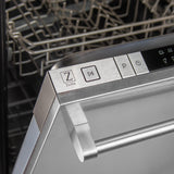 ZLINE 24 in. Top Control Dishwasher with Stainless Steel Tub and Traditional Style Handle, 52dBa (DW-24) [Color: DuraSnow Stainless Steel] - (DWSNH24)