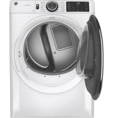 GE(R) ENERGY STAR(R) 7.8 cu. ft. Capacity Smart Front Load Electric Dryer with Steam and Sanitize Cycle - (GFD65ESSNWW)