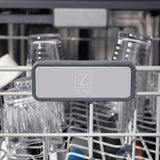 ZLINE Autograph Edition 24" 3rd Rack Top Touch Control Tall Tub Dishwasher in White Matte with Accent Handle, 51dBa (DWMTZ-WM-24) [Color: Champagne Bronze] - (DWMTZWM24CB)